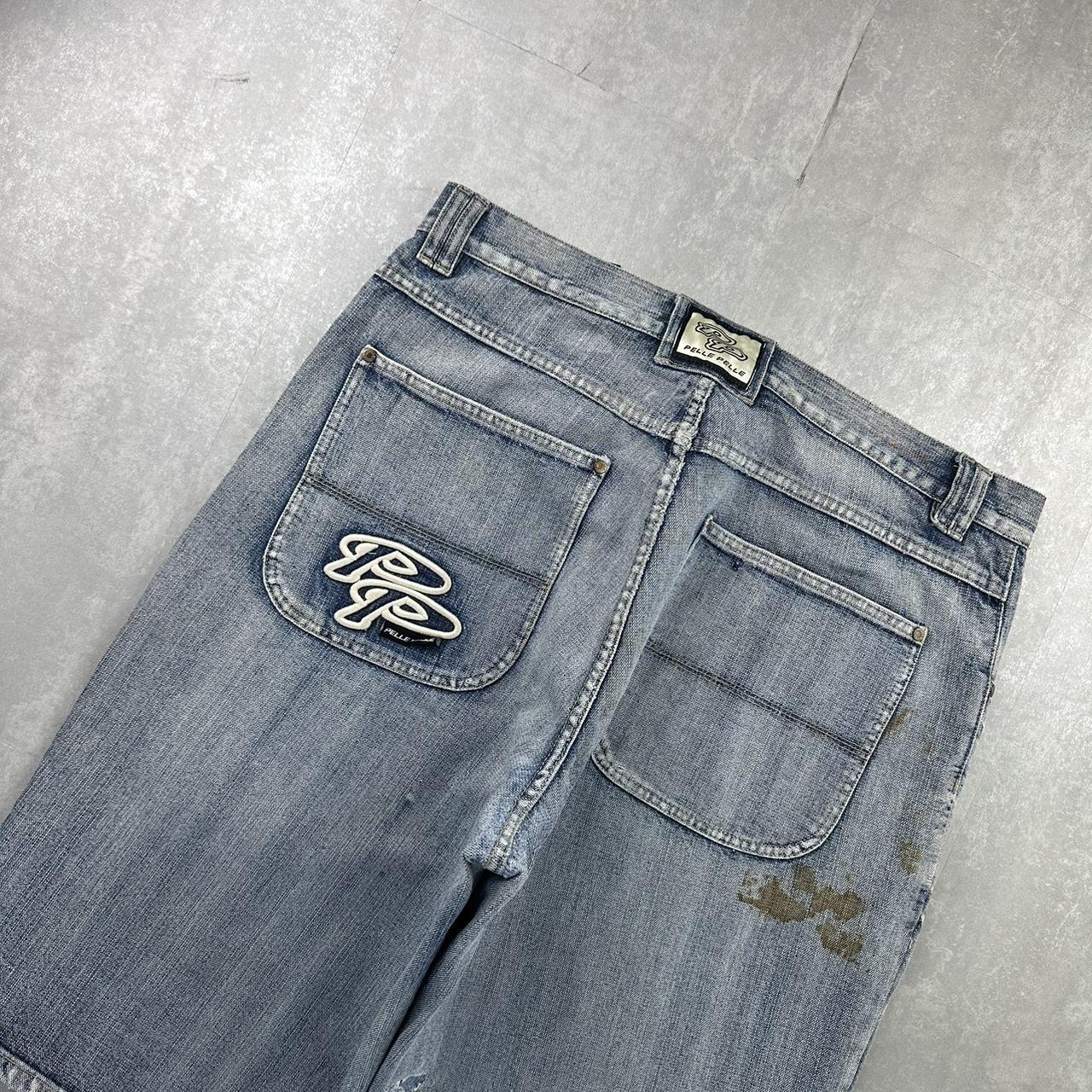 Pelle pelle Japanese style 2000s spellout carpenter style jorts