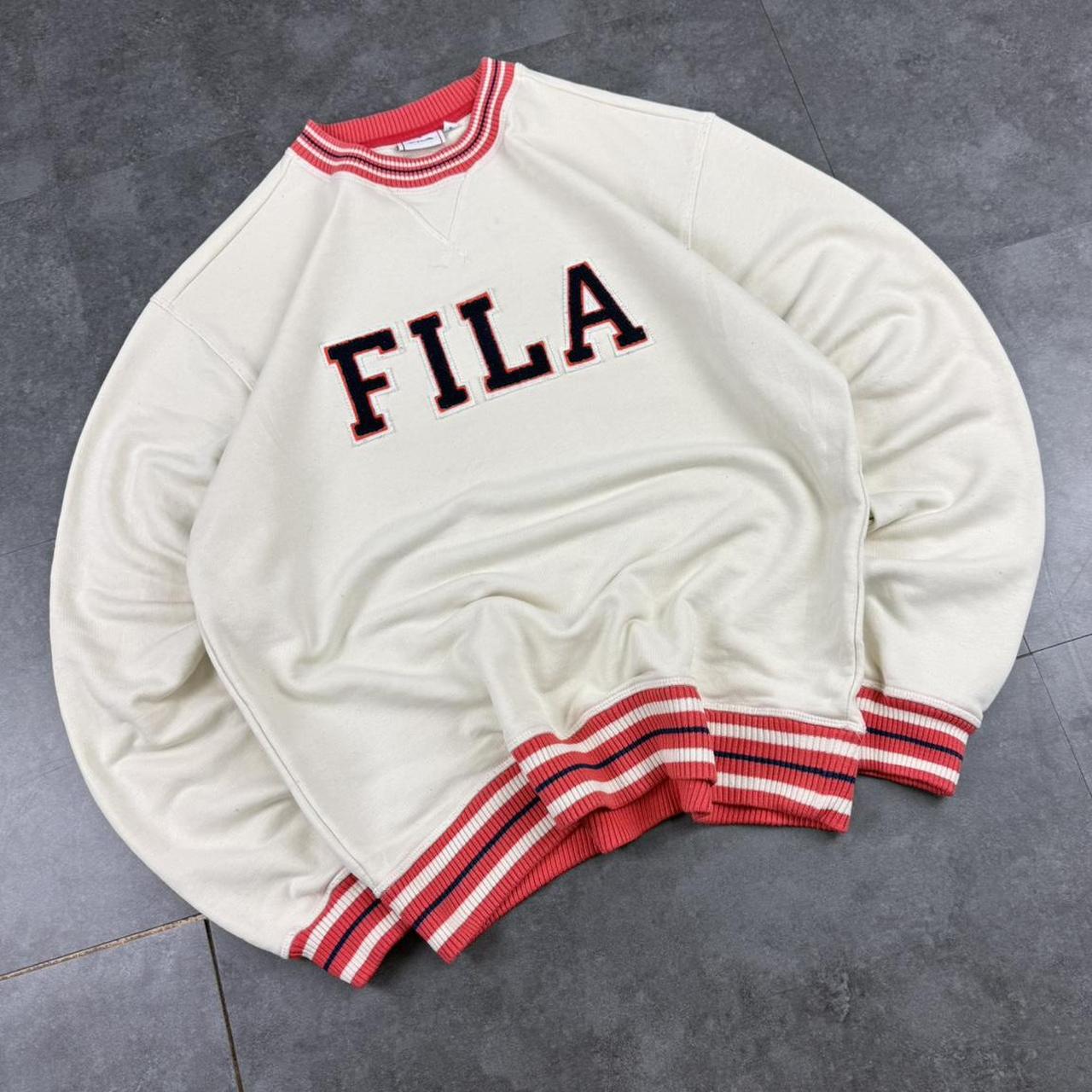 Fila 2000s chunky mock neck college sweatshirt