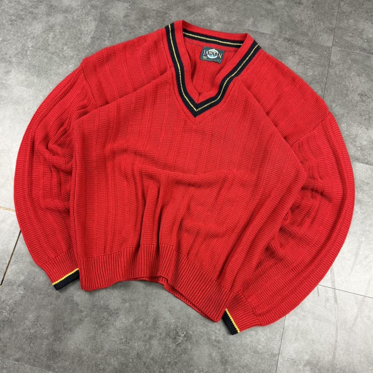 Vintage Jantzen 90s chunky knit prep polo style jumper