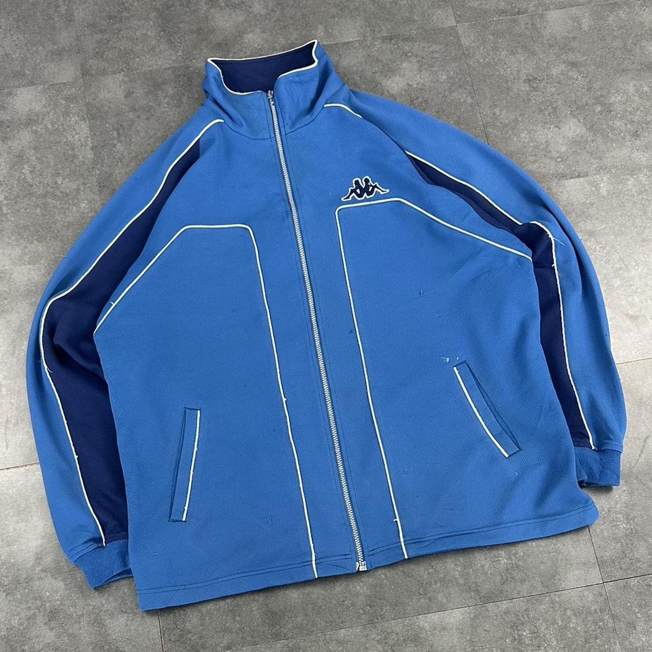 Kappa Vintage 90s streetwear hiphop big embroidered zip track sweatshirt