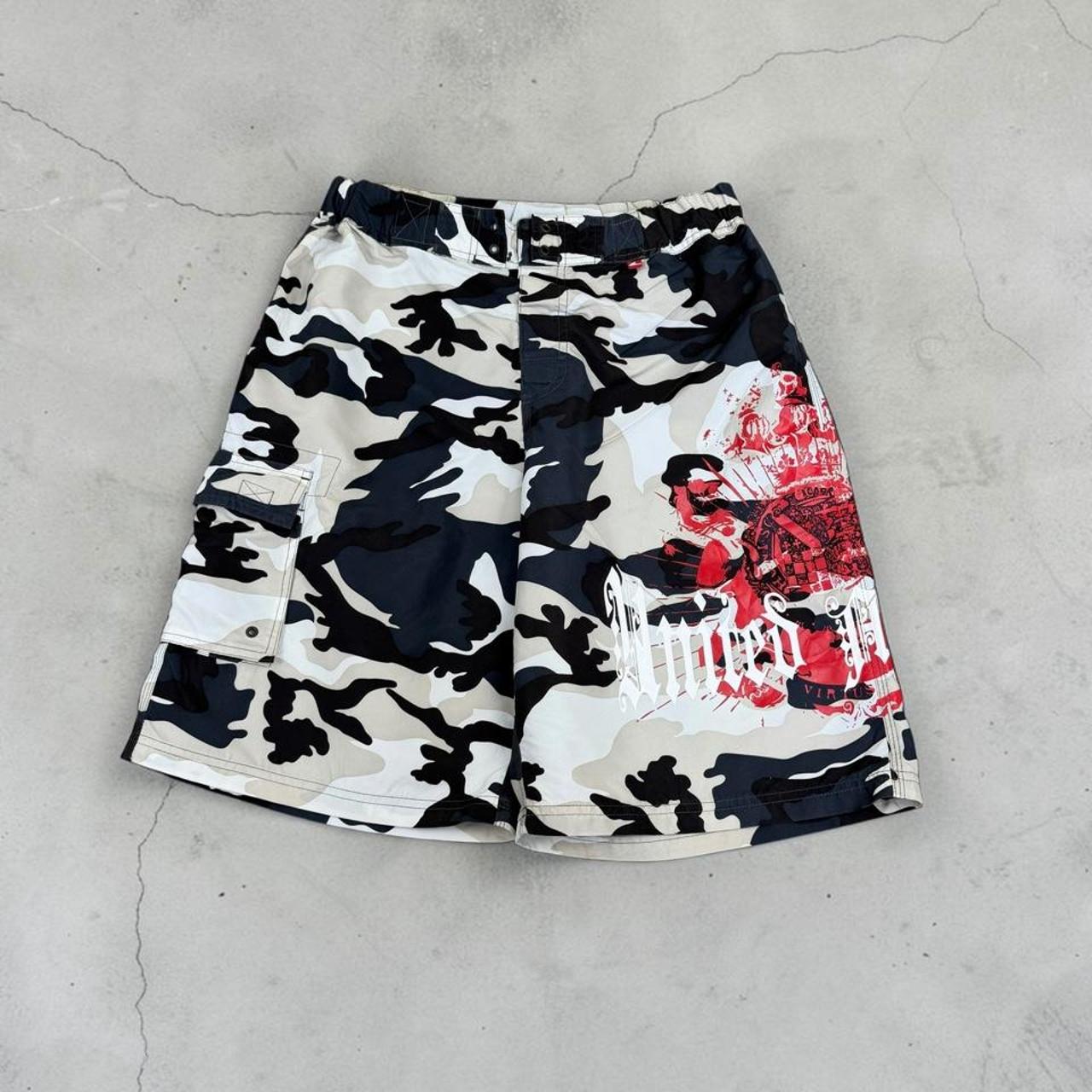 Rodeo camo Surfwear Y2K swim shorts