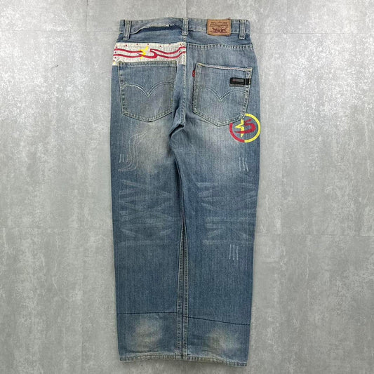 GRJ Denim jeans 2000s spellout carpenter skate jeans