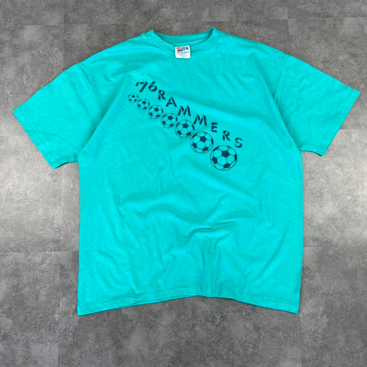76 Rammers Soccer Football USA print 90s Single Stitch Graphic print T-Shirt