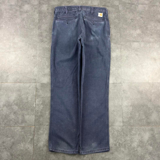 Carhartt 2000s dungaree workwear comfort fit denim cargo trousers