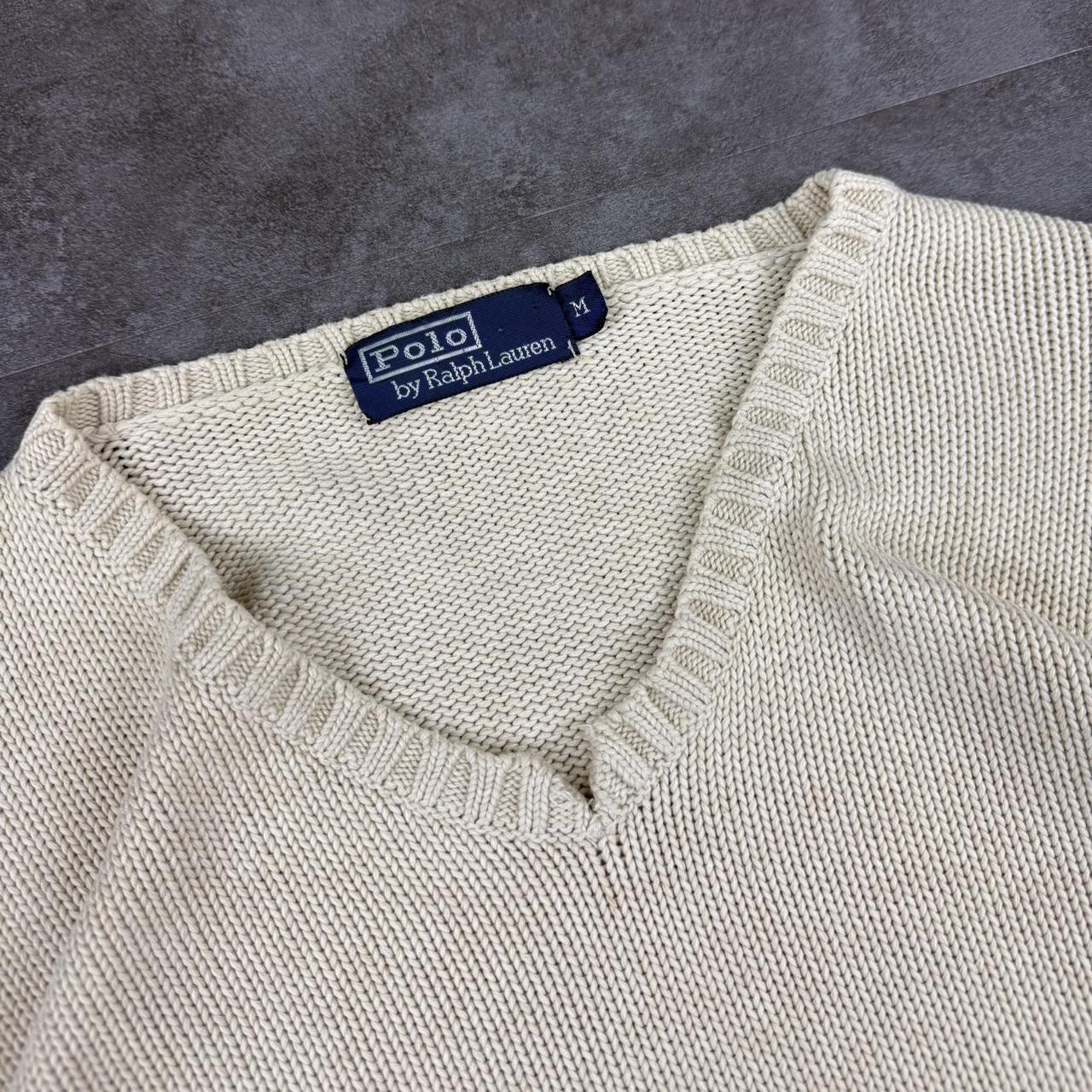 Polo Ralph Lauren 90s chunky knit heavyweight cream jumper