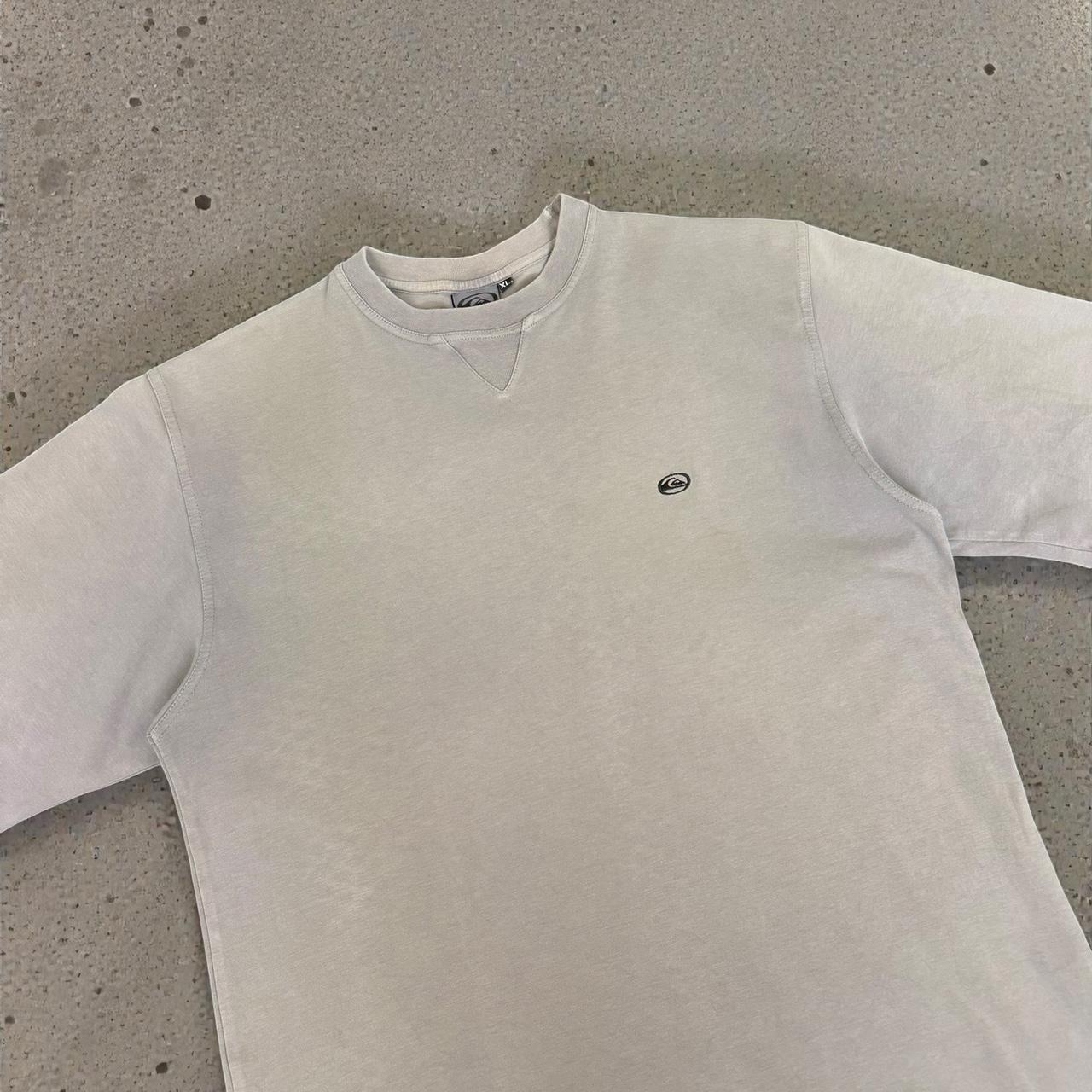 Quiksilver Vintage Y2K Surfwear mock neck logo boxy T-Shirt