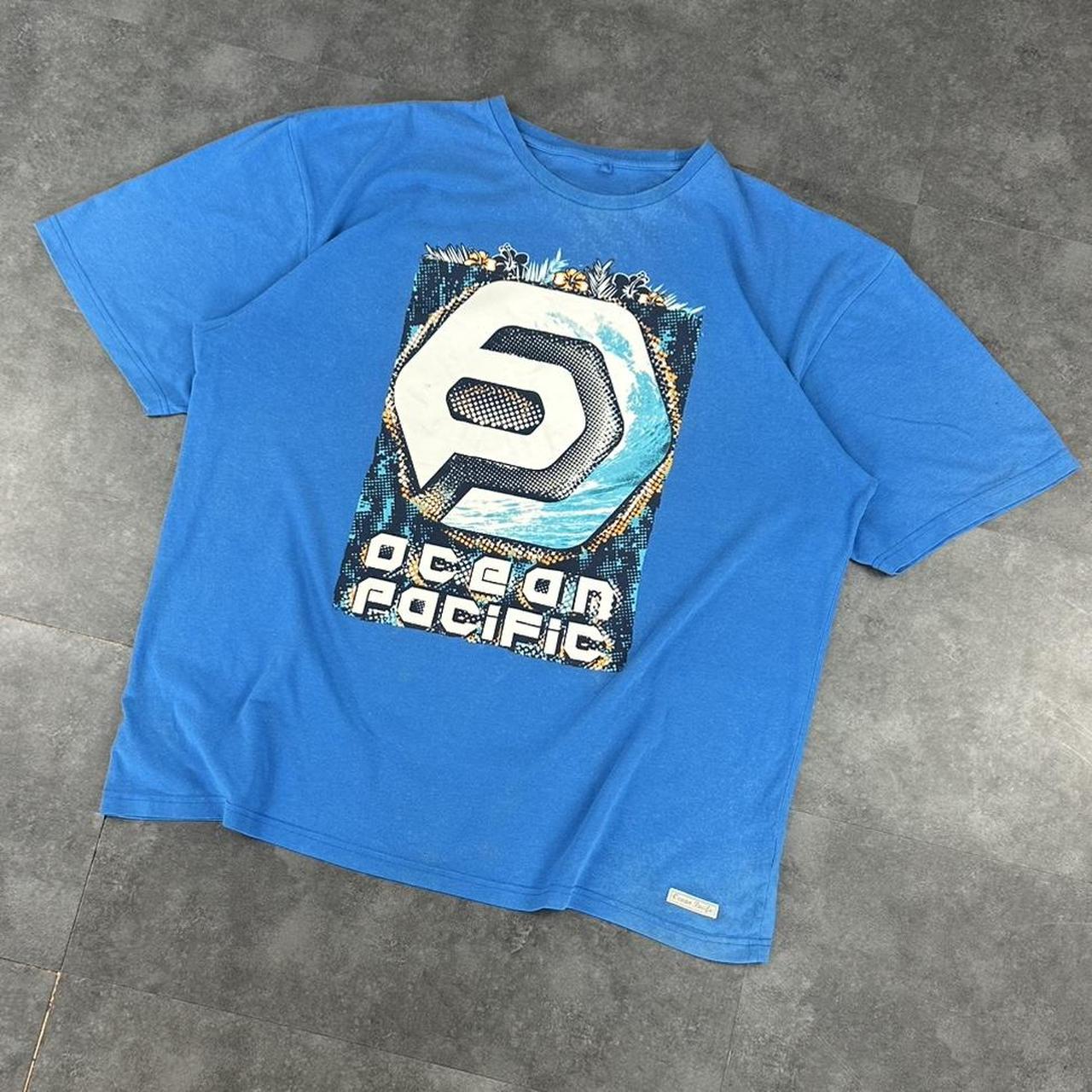Ocean Pacific 90s Y2K surf T print graphic logo shirt