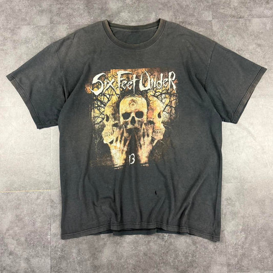 Six feet under ‘13’ 2000s Print graphic grunge metal band T shirt