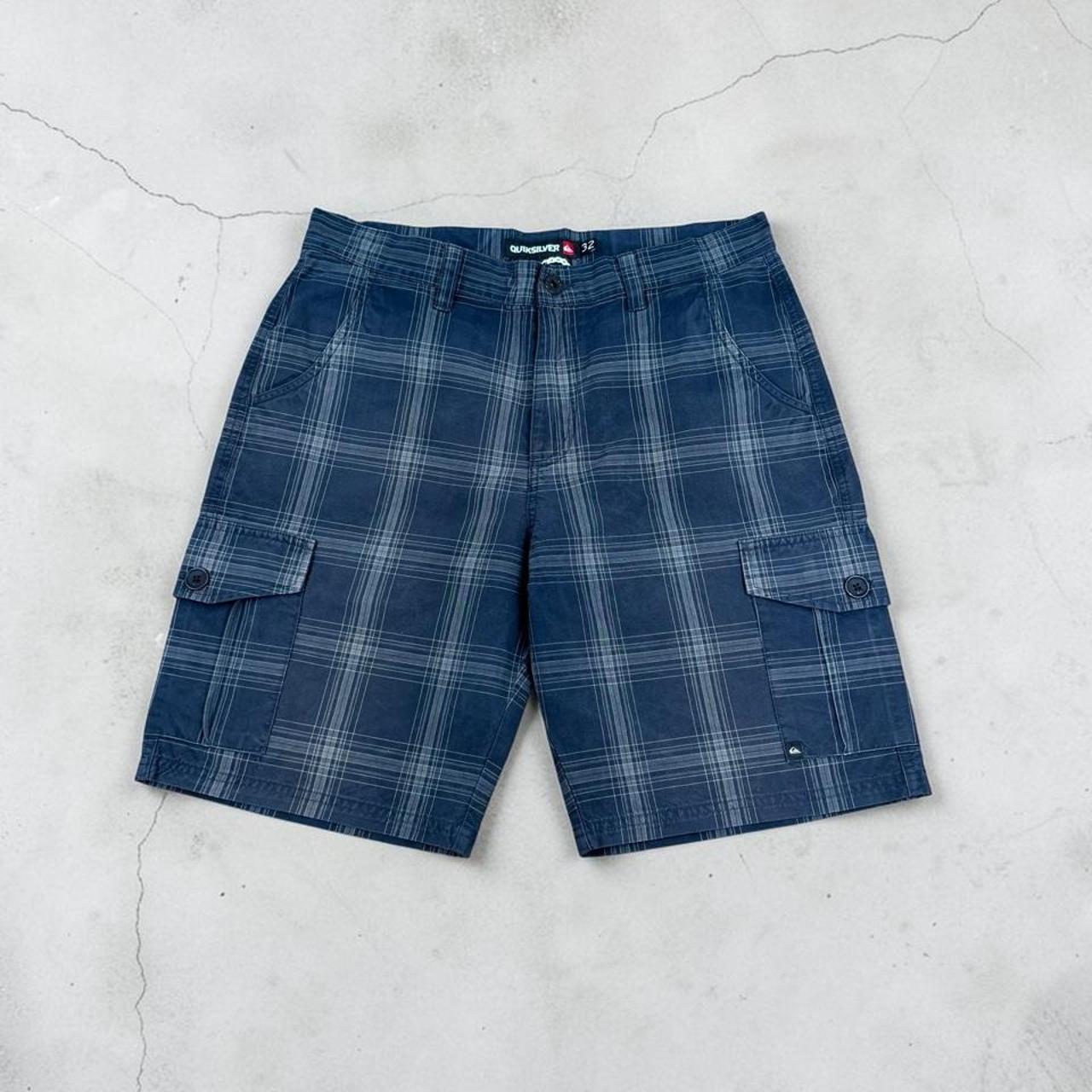 Quiksilver checked Surfwear Y2K cargo shorts