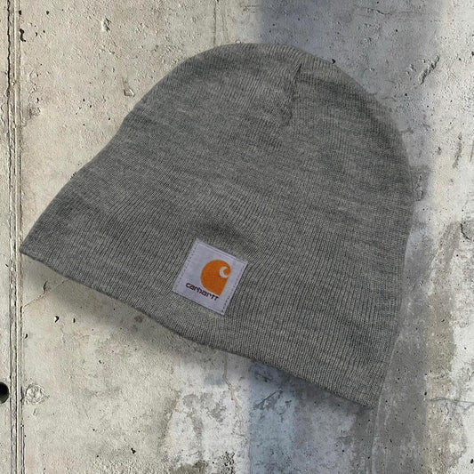 Carhartt 2000s vintage workwear Skater embroidered logo beanie hat