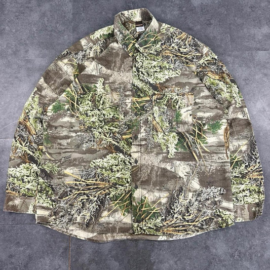 Ranger 2000s vintage 90s Y2K Mossy Oak Lightweight hunting apparel button down Real Tree camo long s