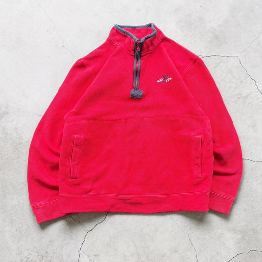 Kangaroo Poo Vintage Y2K Surfwear red 1/4 zip sweatshirt