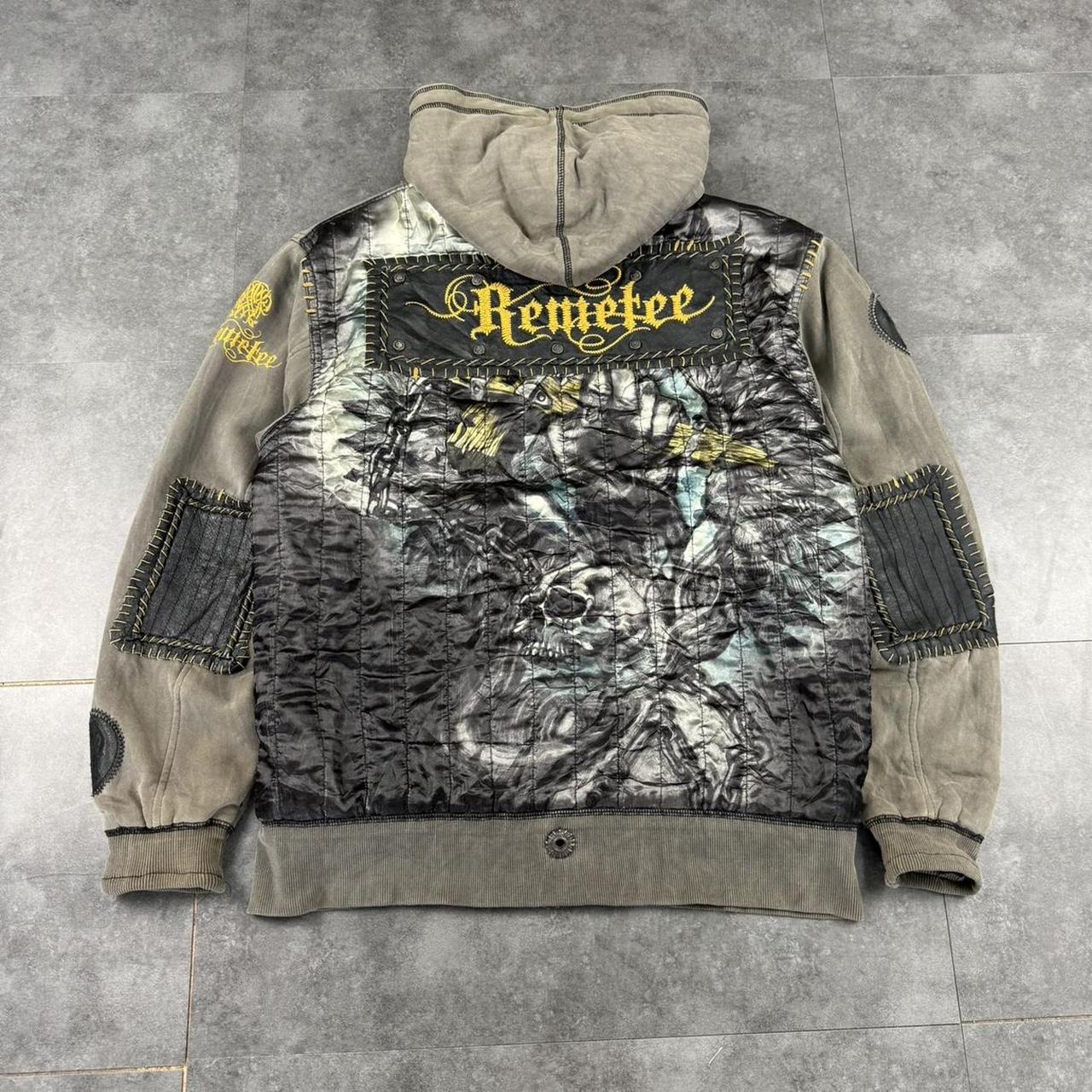Rare Remetee Vintage Y2K 2000s grunge zip up lined sweatshirt jacket