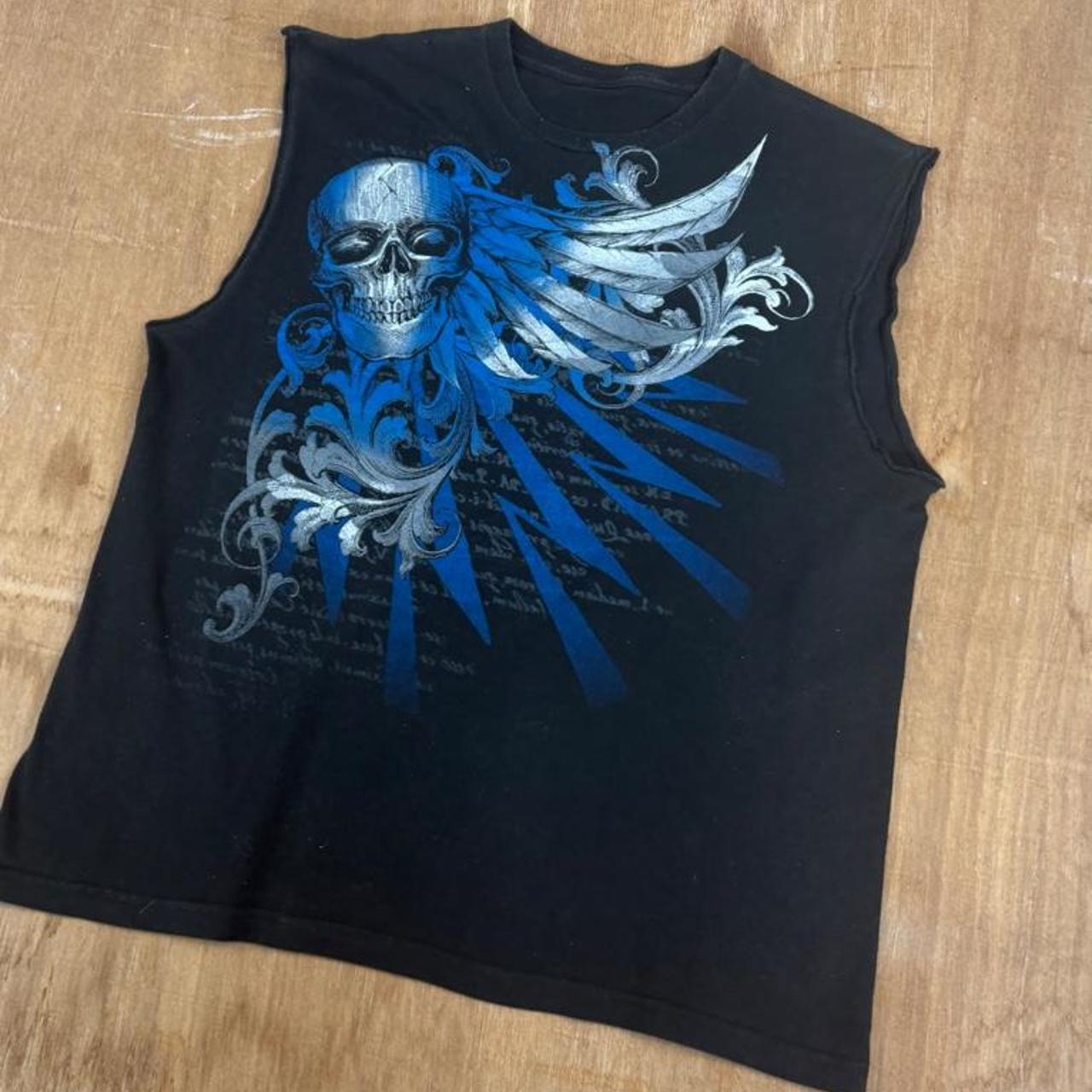 Skull grunge Vintage Y2K hiphop vest sleeveless T-Shirt