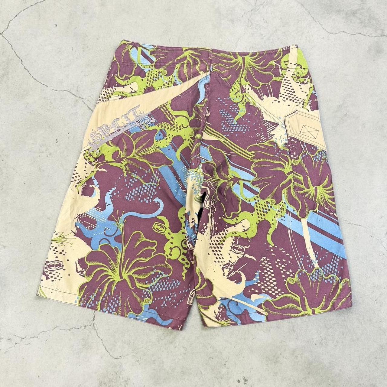 Split Vintage Y2K Surfwear beach board shorts swim shorts