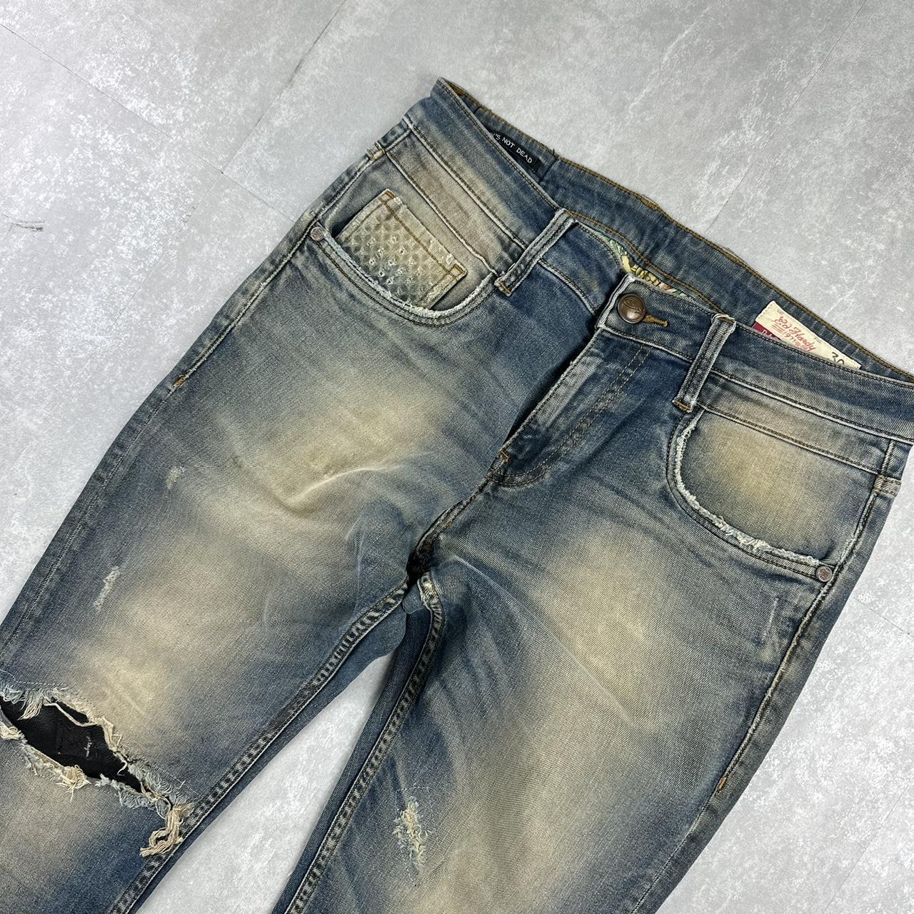 Ed hardy skull denim 2000s skate jeans