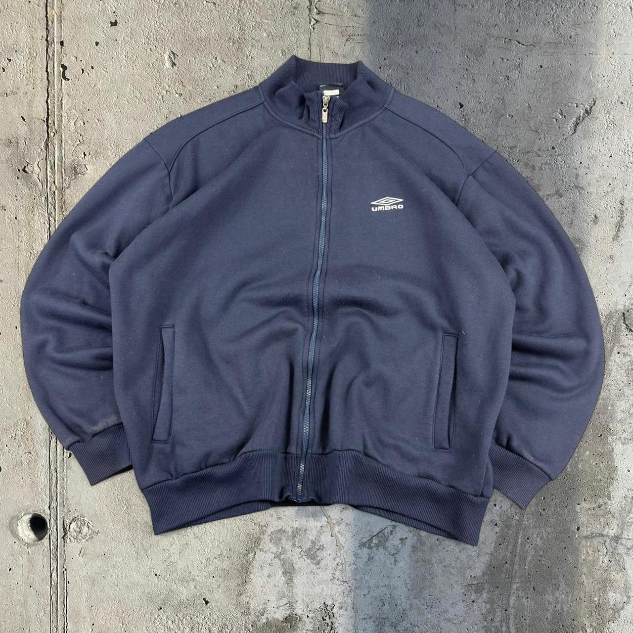 Umbro 2000s vintage Spellout embroidered full zip up Sweatshirt
