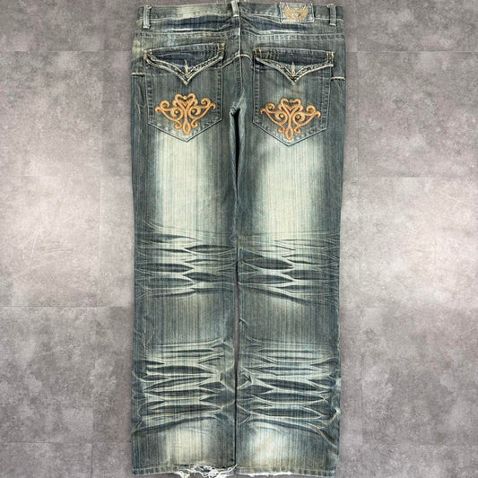 Grunge 2000s Vintage Japanese style Baggy HipHop Y2k Jeans