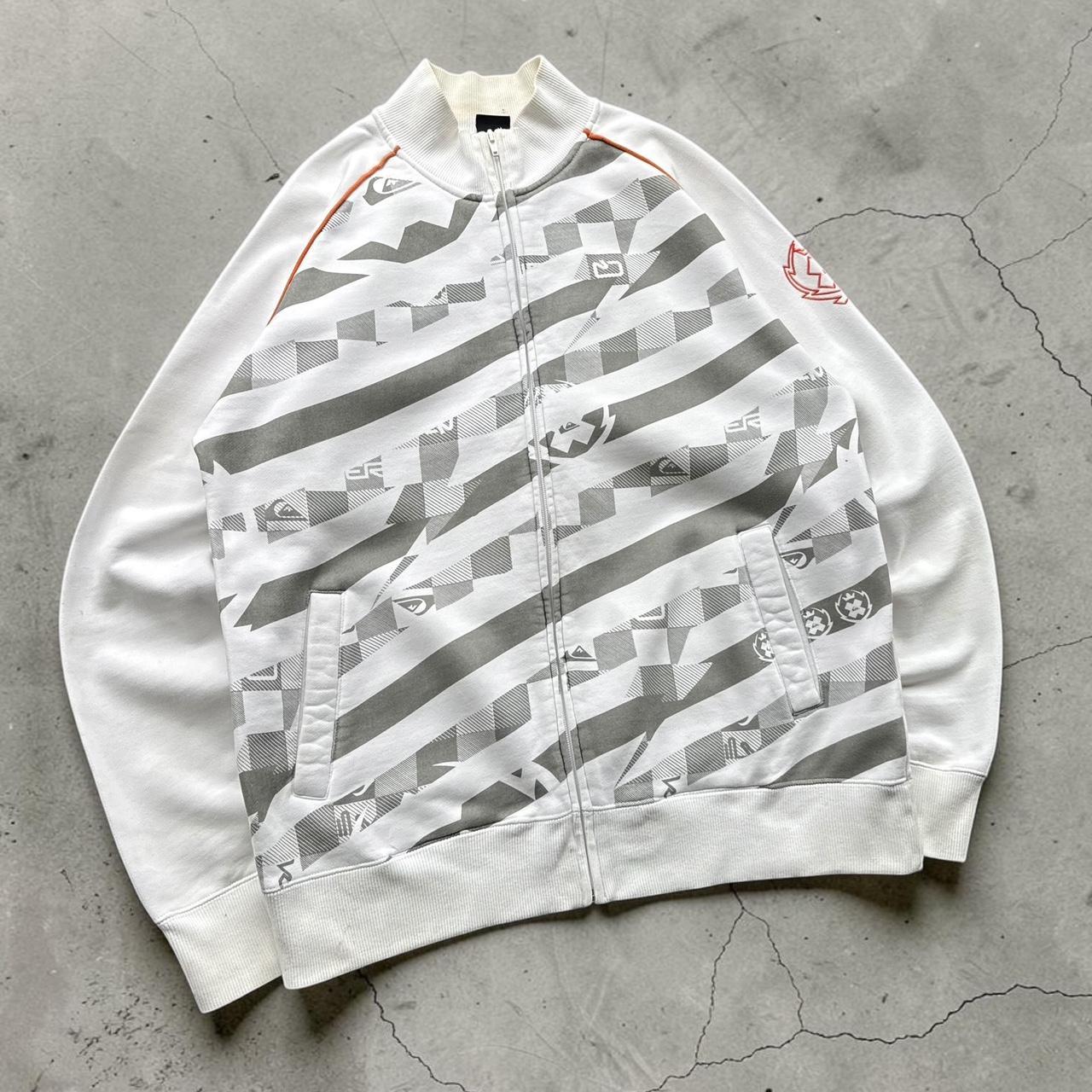 Quiksilver Y2K Surfwear big spellout snowboard zip sweatshirt