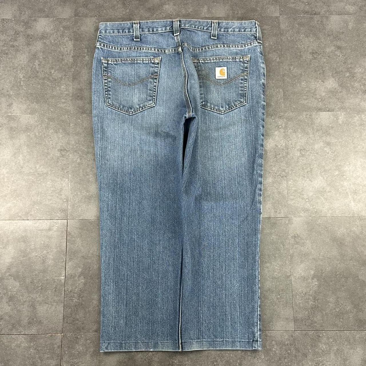 Carhartt 2000s dungaree workwear comfort fit denim cargo trousers