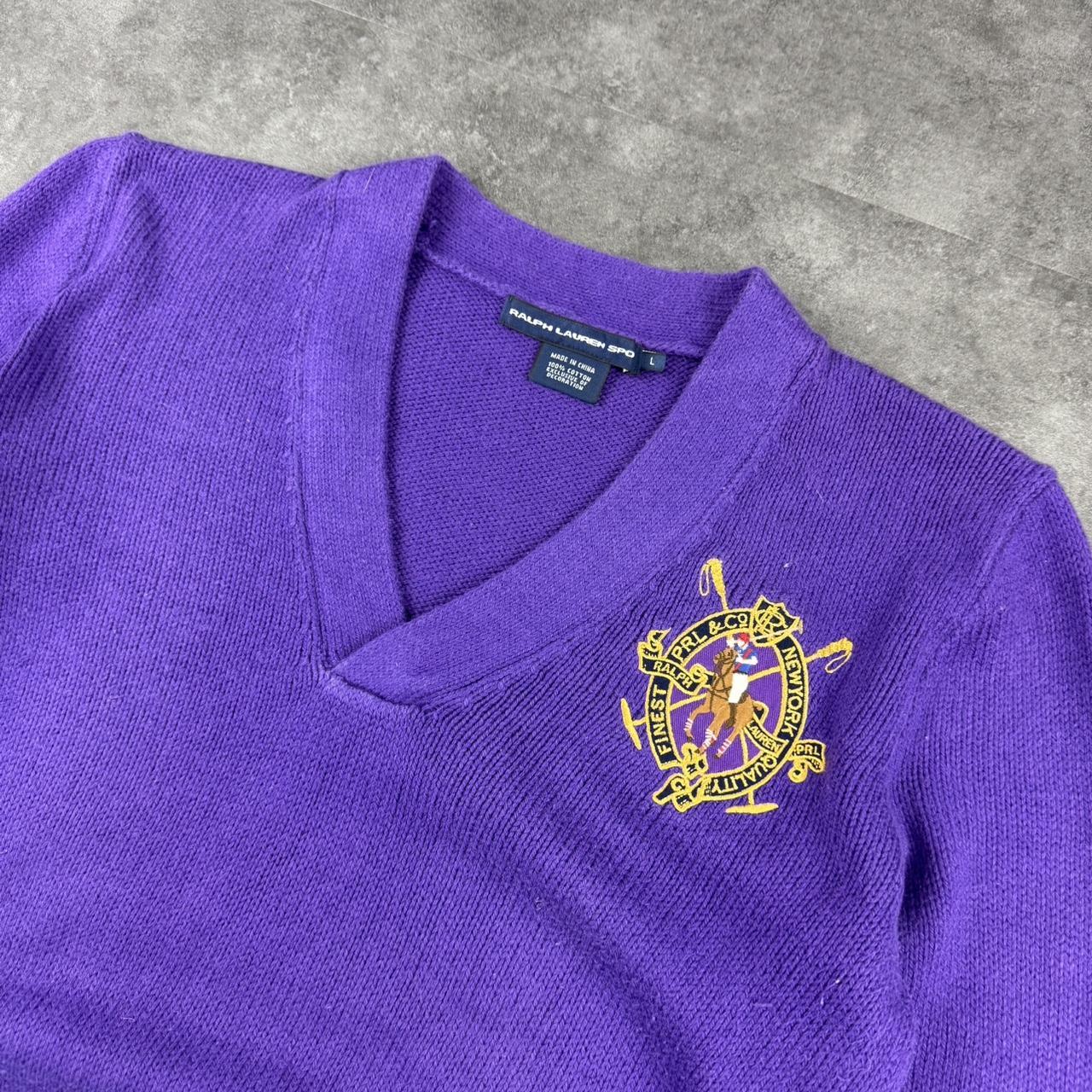 Polo Ralph Lauren 90s chunky knit heavyweight v neck jumper