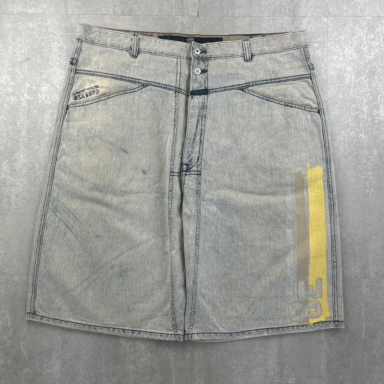 M+CR Noir 2000s spellout carpenter style jorts