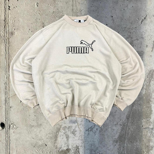 Puma 2000s vintage sportwear big Logo classic embroidered sweatshirt