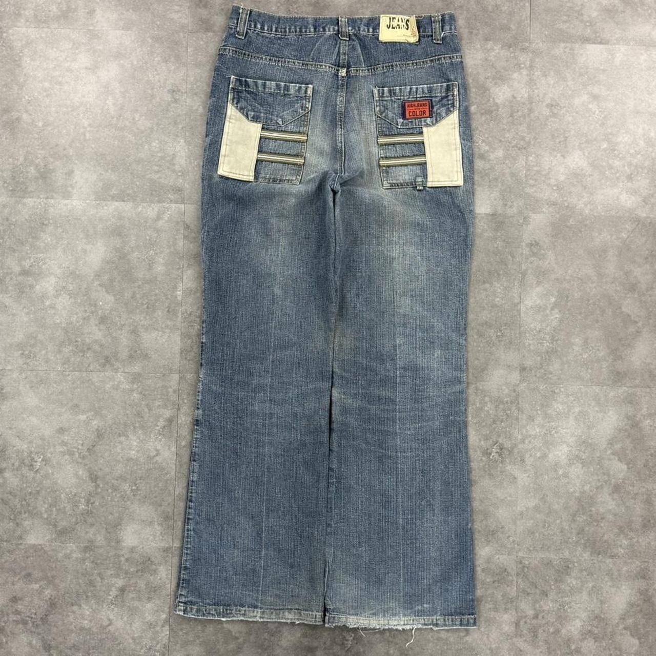 Japanese style hiphop 2000s embroidered jeans