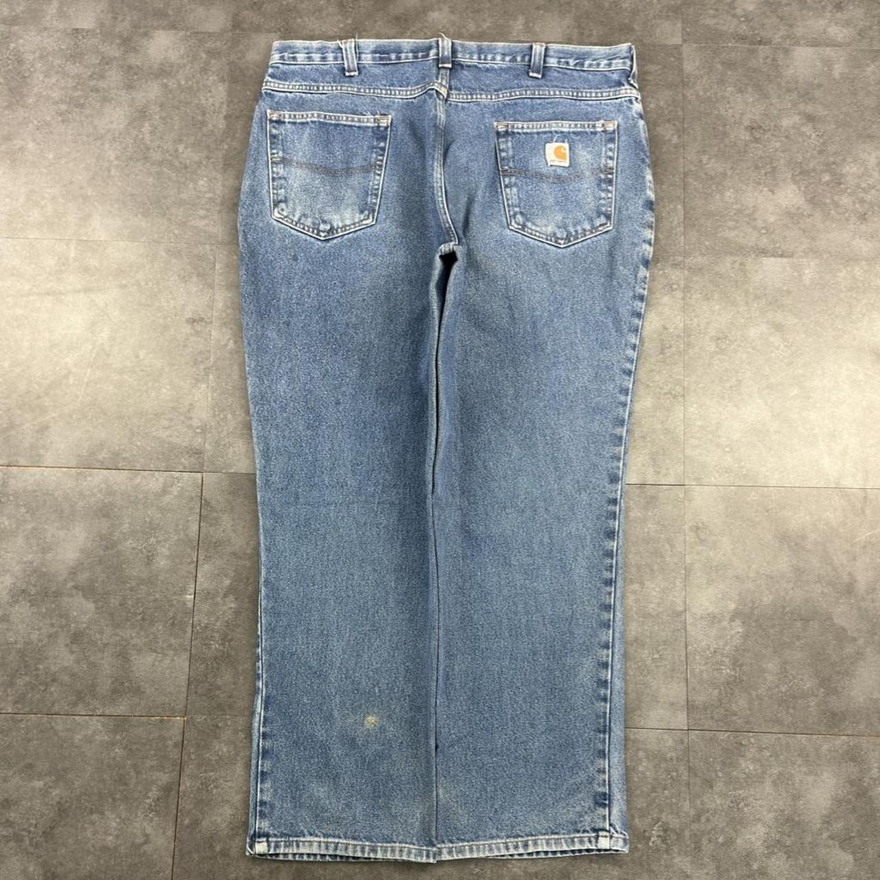 Carhartt 2000s dungaree workwear comfort fit denim cargo trousers