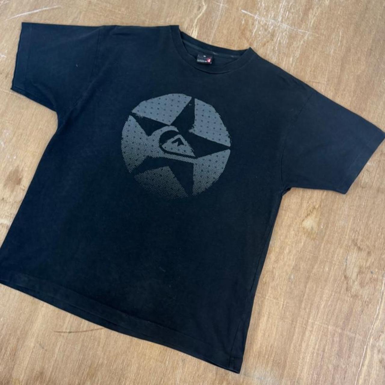Quiksilver Surfwear black and grey Y2K T-Shirt