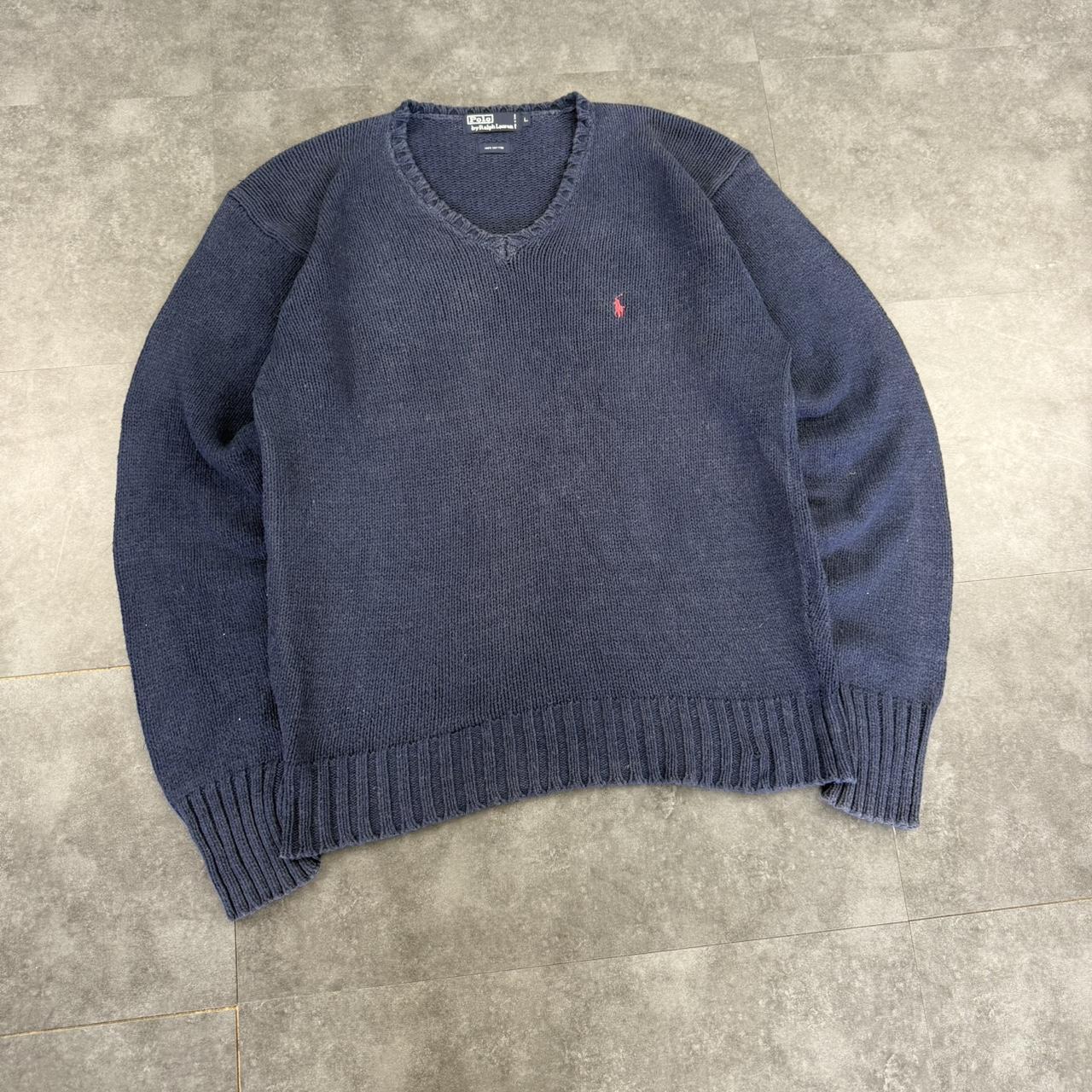 Polo Ralph Lauren 90s chunky knit v neck jumper