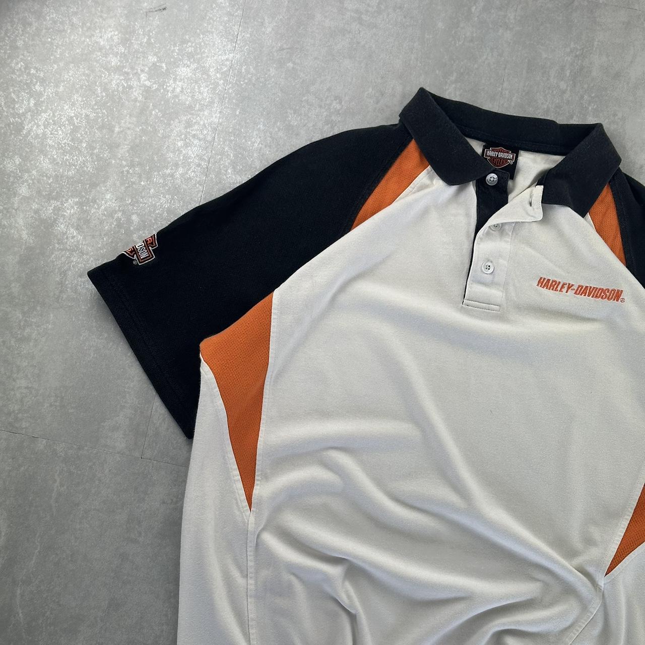 Harley Davidson 2000s spell out polo shirt