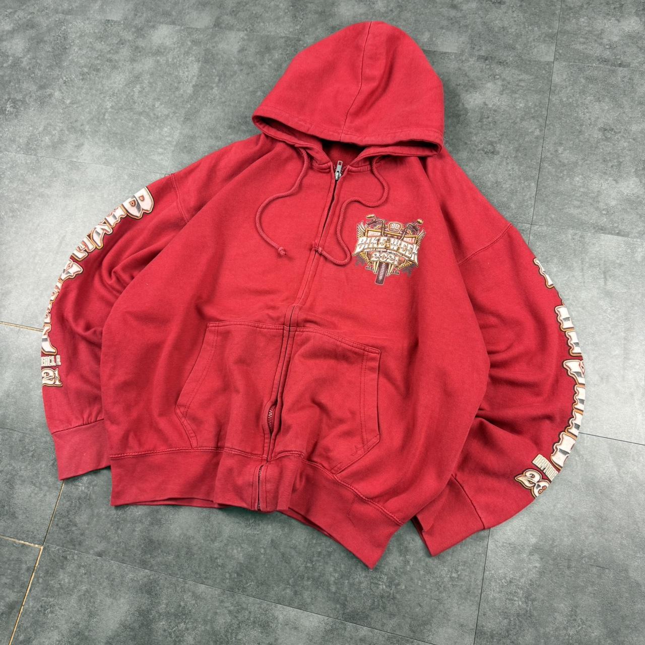 Daytona Bike Weeks 2000s biker choppers chunky big boxy zip hoodie
