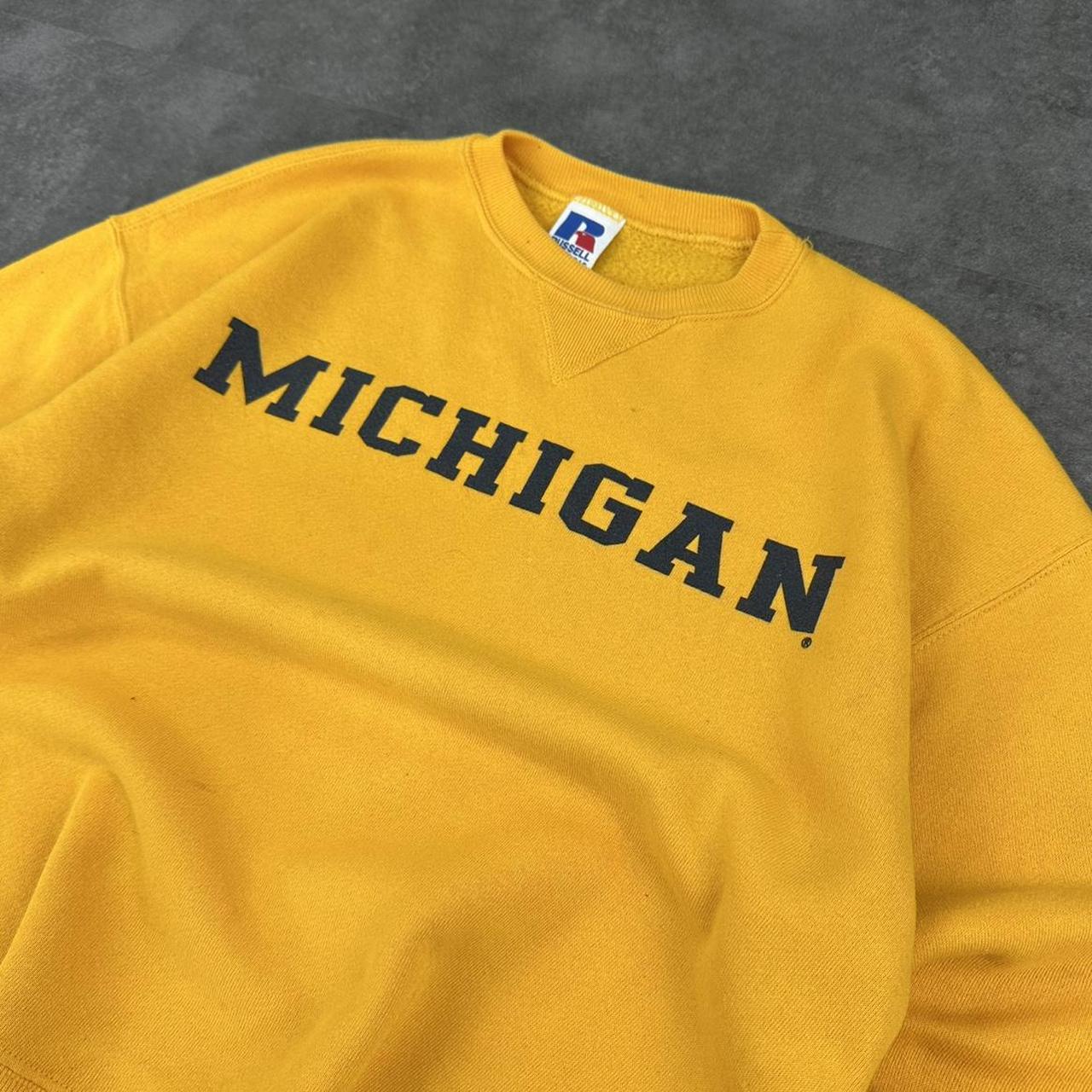 Russell Athletic 2000s Michigan print workwear sweatshirt