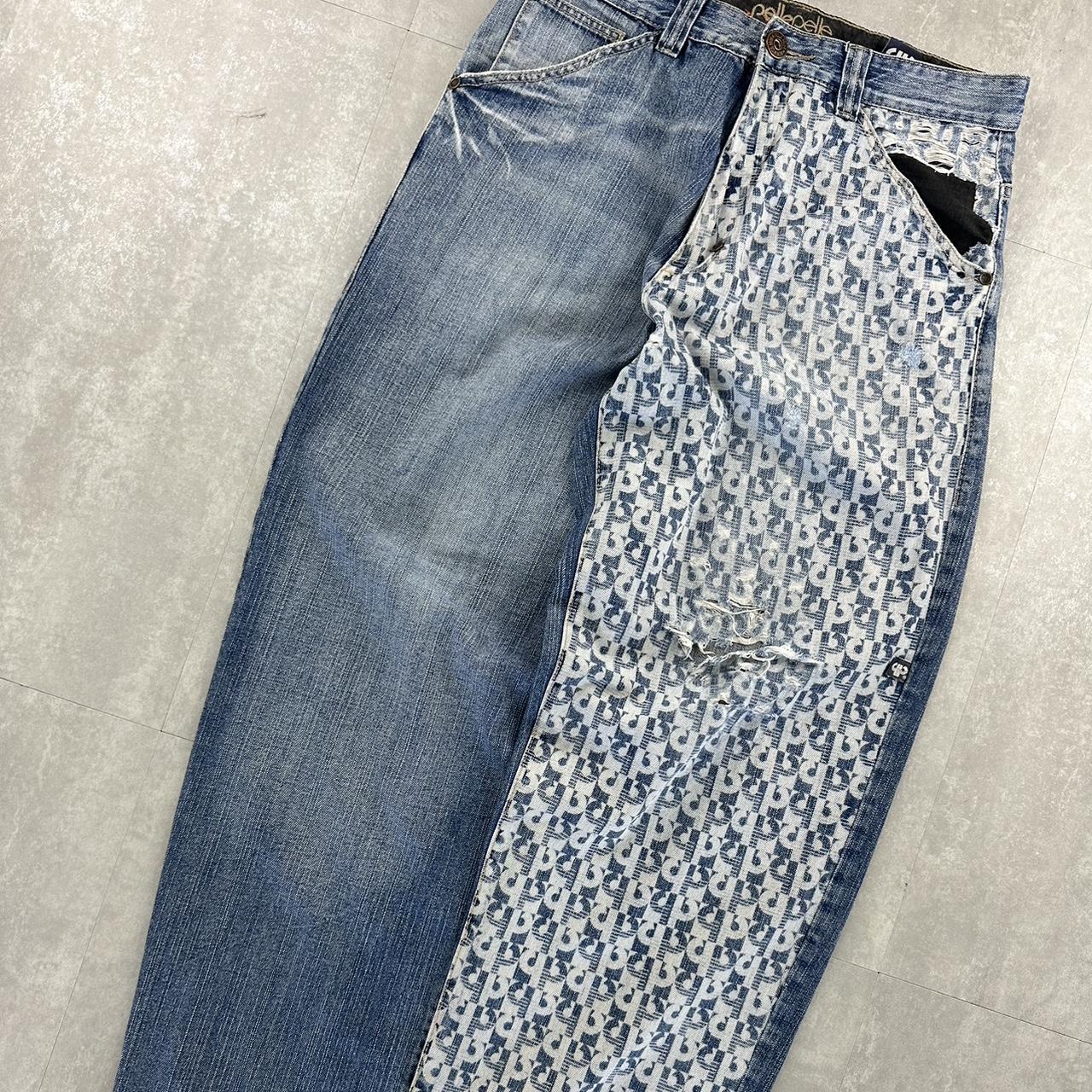 Pelle pelle monogram jeans 2000s spellout carpenter jeans