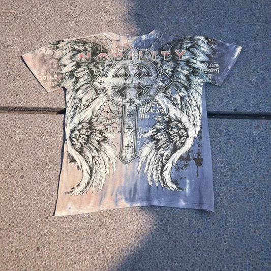 Nobility cross Vintage Y2K hip hop grunge T Shirt
