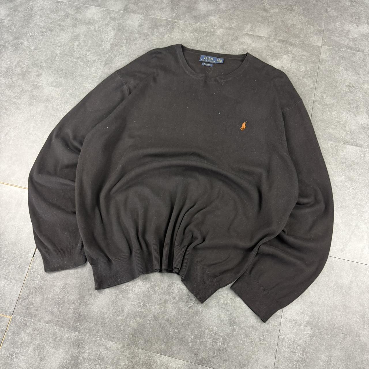 Polo Ralph Lauren 90s cotton knit black jumper