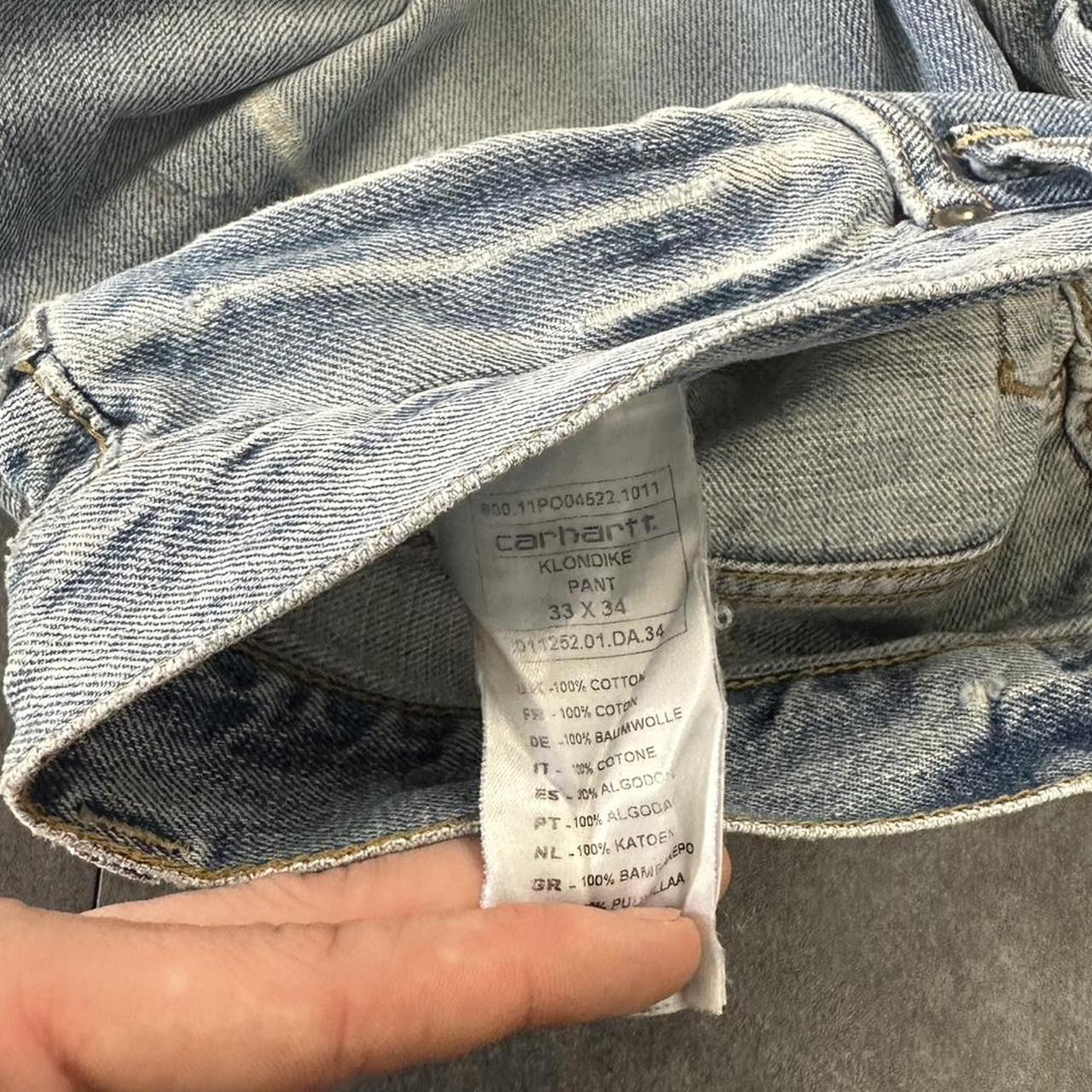 Carhartt 2000s dungaree workwear comfort fit denim cargo trousers