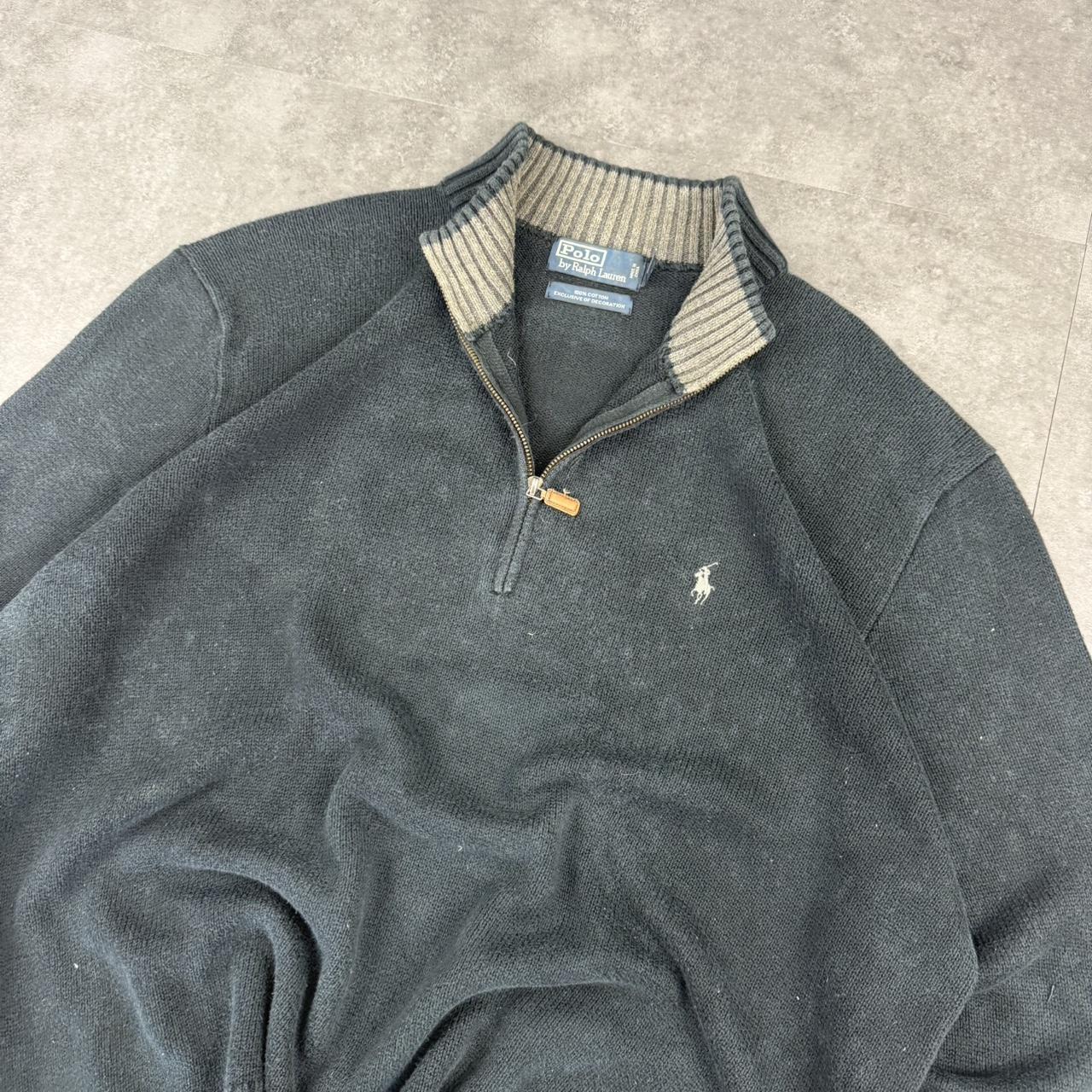 Polo Ralph Lauren 90s chunky knit pullover 1/4 quarter zip jumper