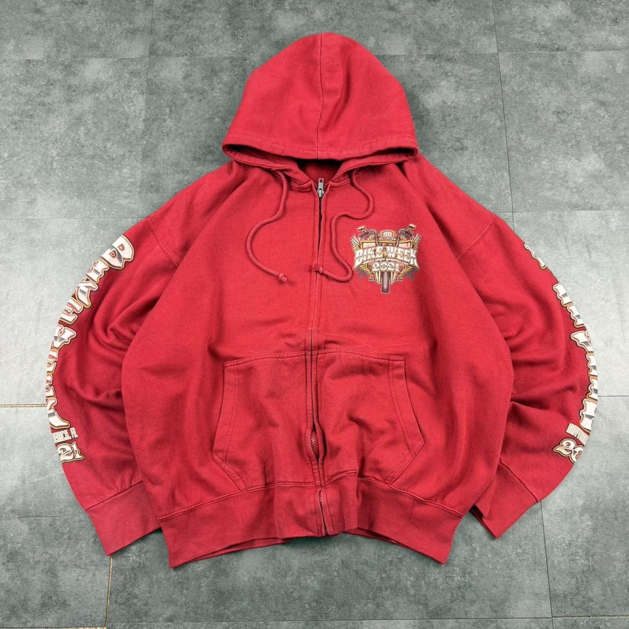 Daytona Bike Weeks 2000s biker choppers chunky big boxy zip hoodie