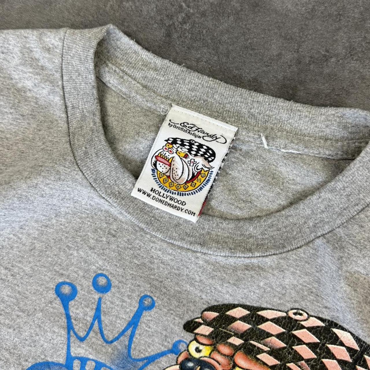 Ed Hardy New York 2000s vintage grunge bulldog spellout T shirt
