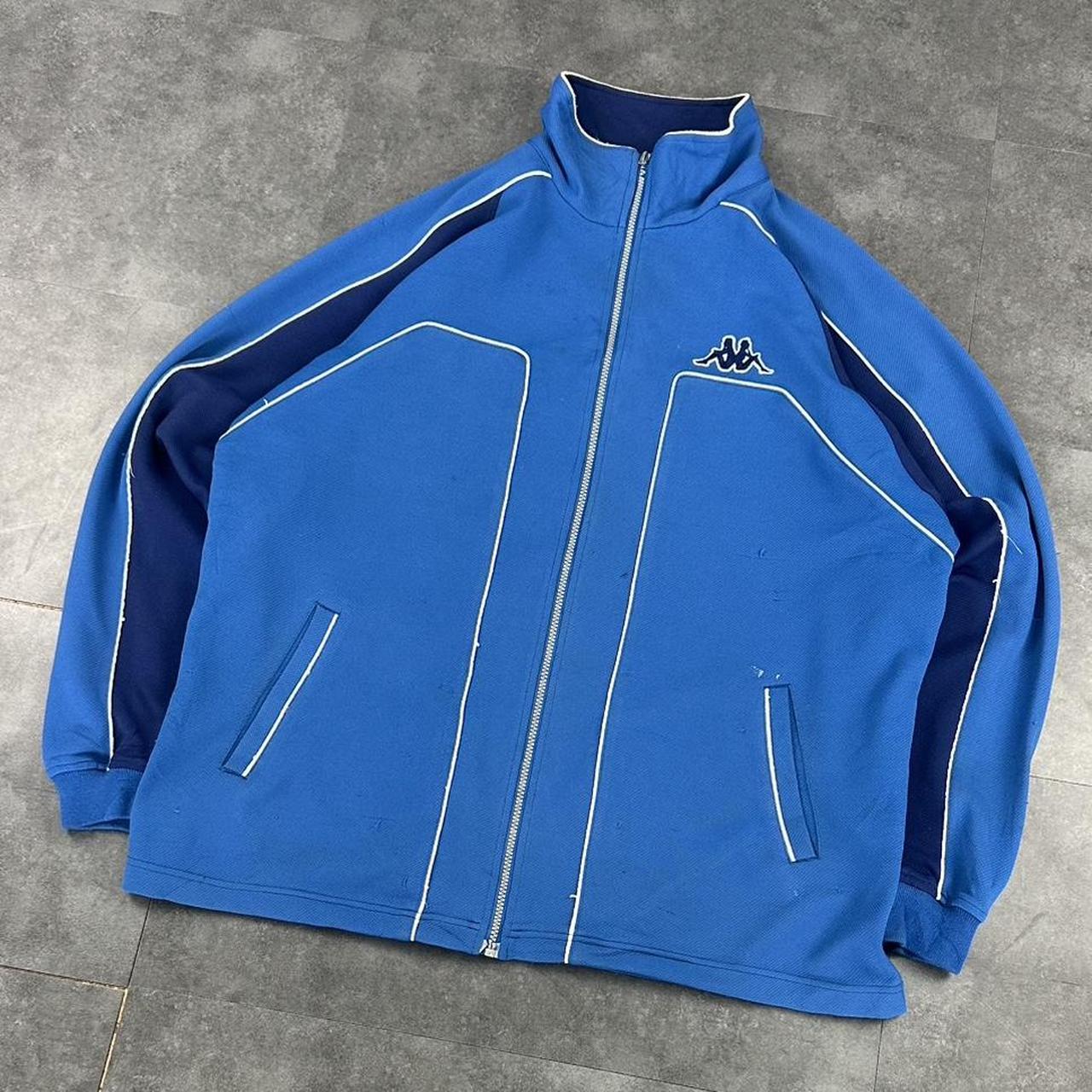 Kappa Vintage 90s streetwear hiphop big embroidered zip track sweatshirt