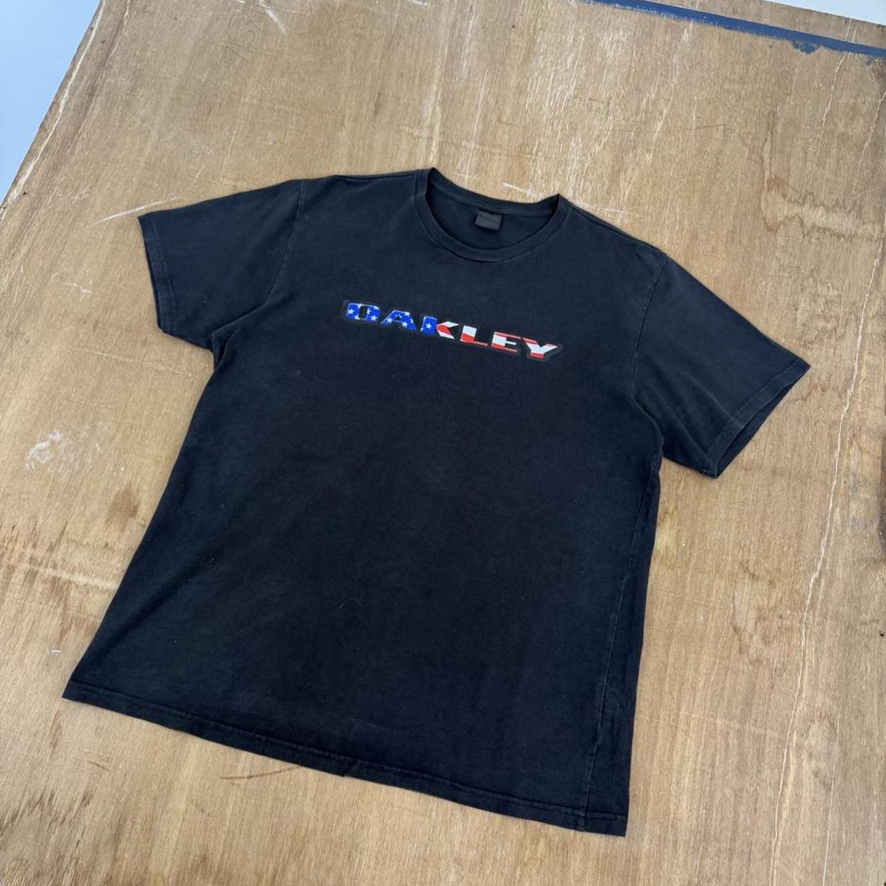 Oakley USA Flag Oval Surfwear navy blue Y2K T-Shirt