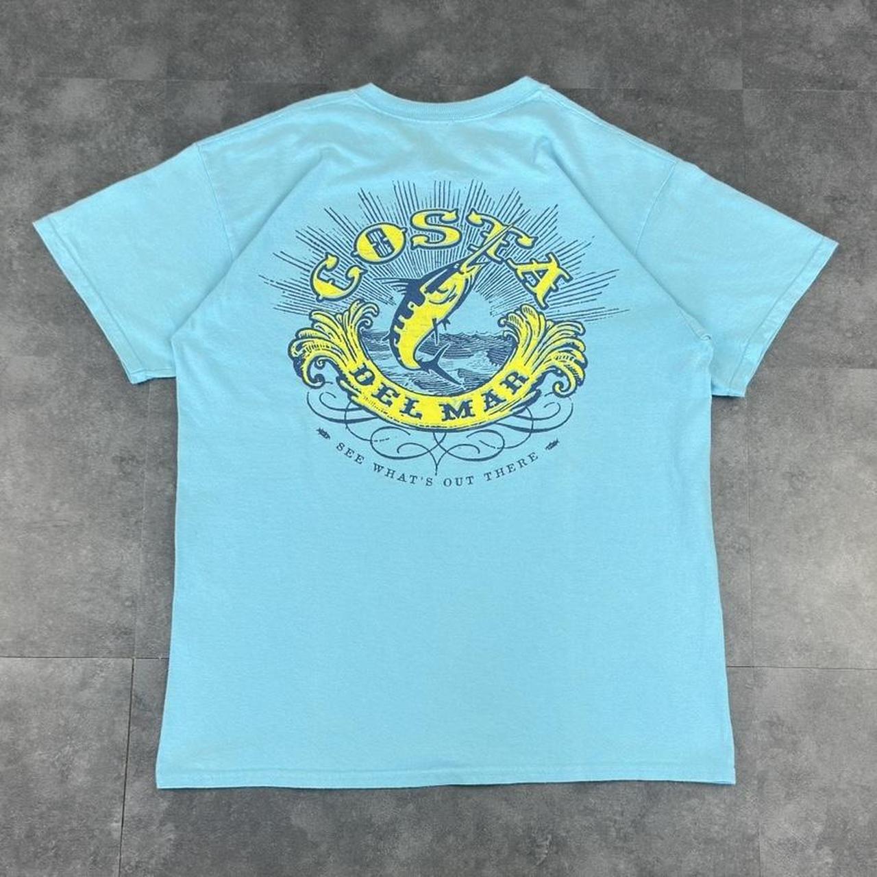 Costa Del Mar T 2000s Y2K logo print design