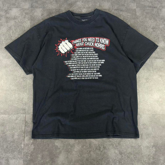 Chuck Norris T 2000s Y2K logo print design