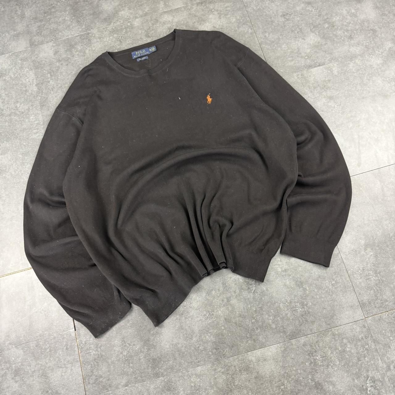 Polo Ralph Lauren 90s cotton knit black jumper