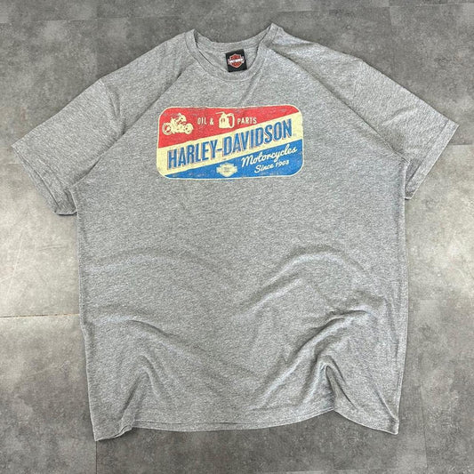 Harley Davidson 2000s biker motorcycle logo Spellout graphic T shirt