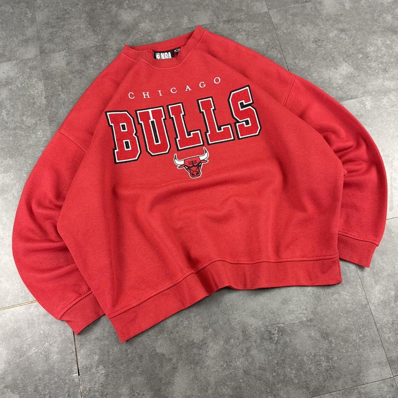 NBA Chicago Bulls Y2K embroidered spellout basketball sweatshirt