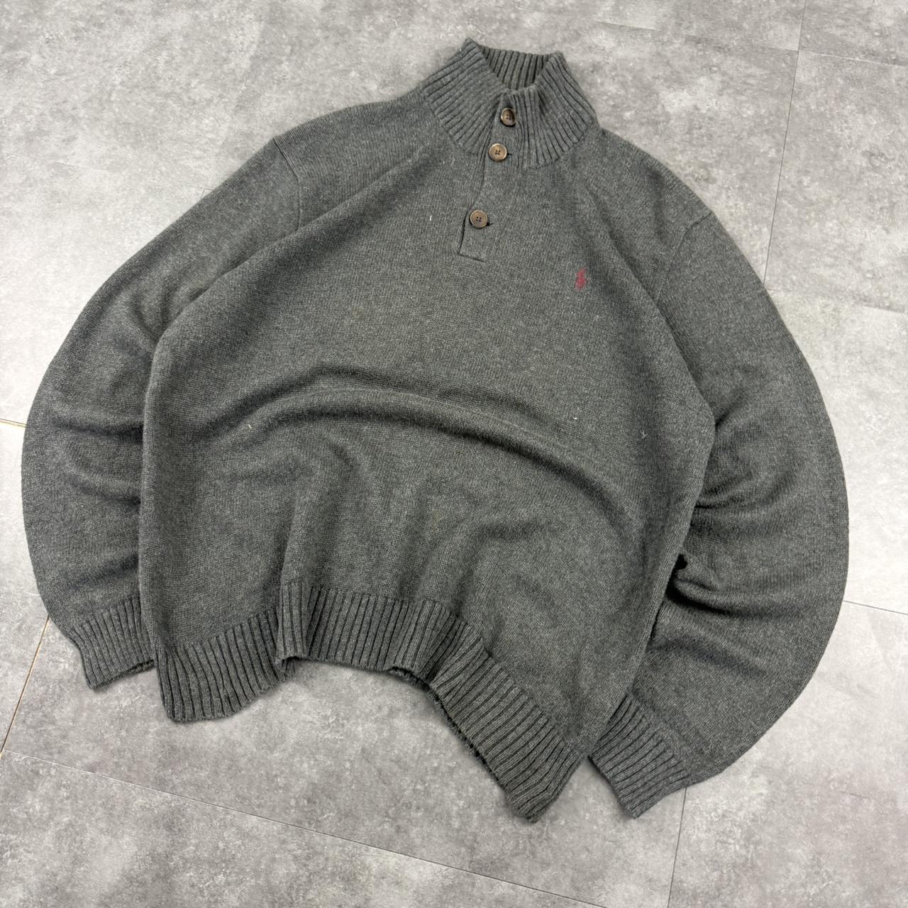 Polo Ralph Lauren 90s chunky knit 1/4 button jumper