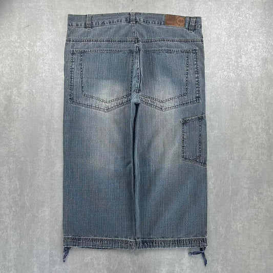 Mecca Japanese style 2000s spellout carpenter style jorts